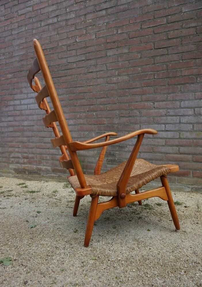 Mid Century Dutch Organic Shaped Armchair From De Ster Gelderland, 1950s photo vinterior
