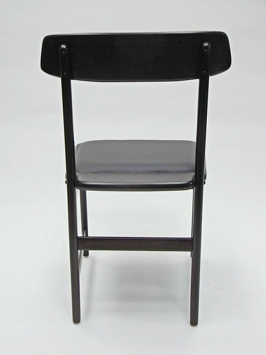 photo furniture Lucio Cd07 Cherry Wood & Leather Dining Chairs By Sergio Rodrigues For Linbrazil, 2010, Set Of 5