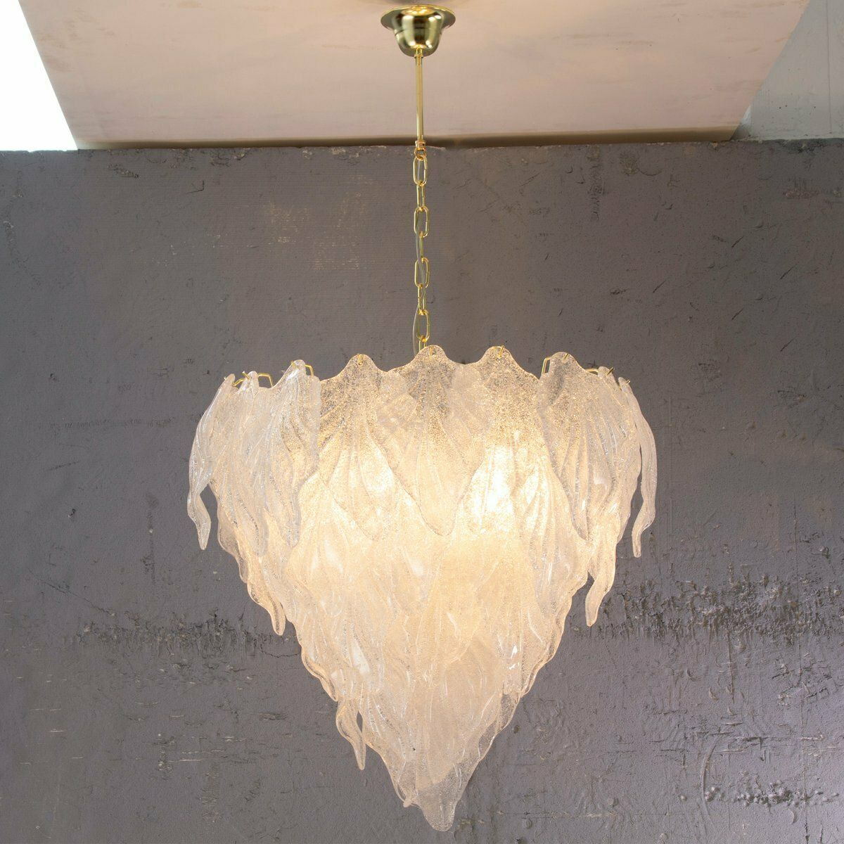 Vintage Italian Murano Glass Chandelier, 1990s photo for sale