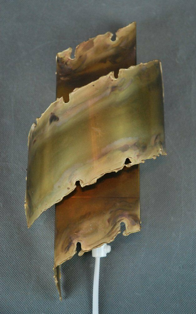 Brass Wall Lamp By Svend Aage Holm Sørensen For Thea Metal, 1960s photo furniture
