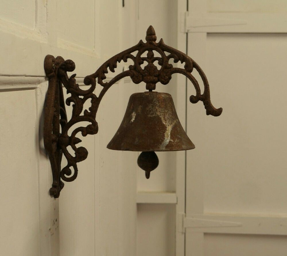 Cast Iron Out Door Bell On Bracket