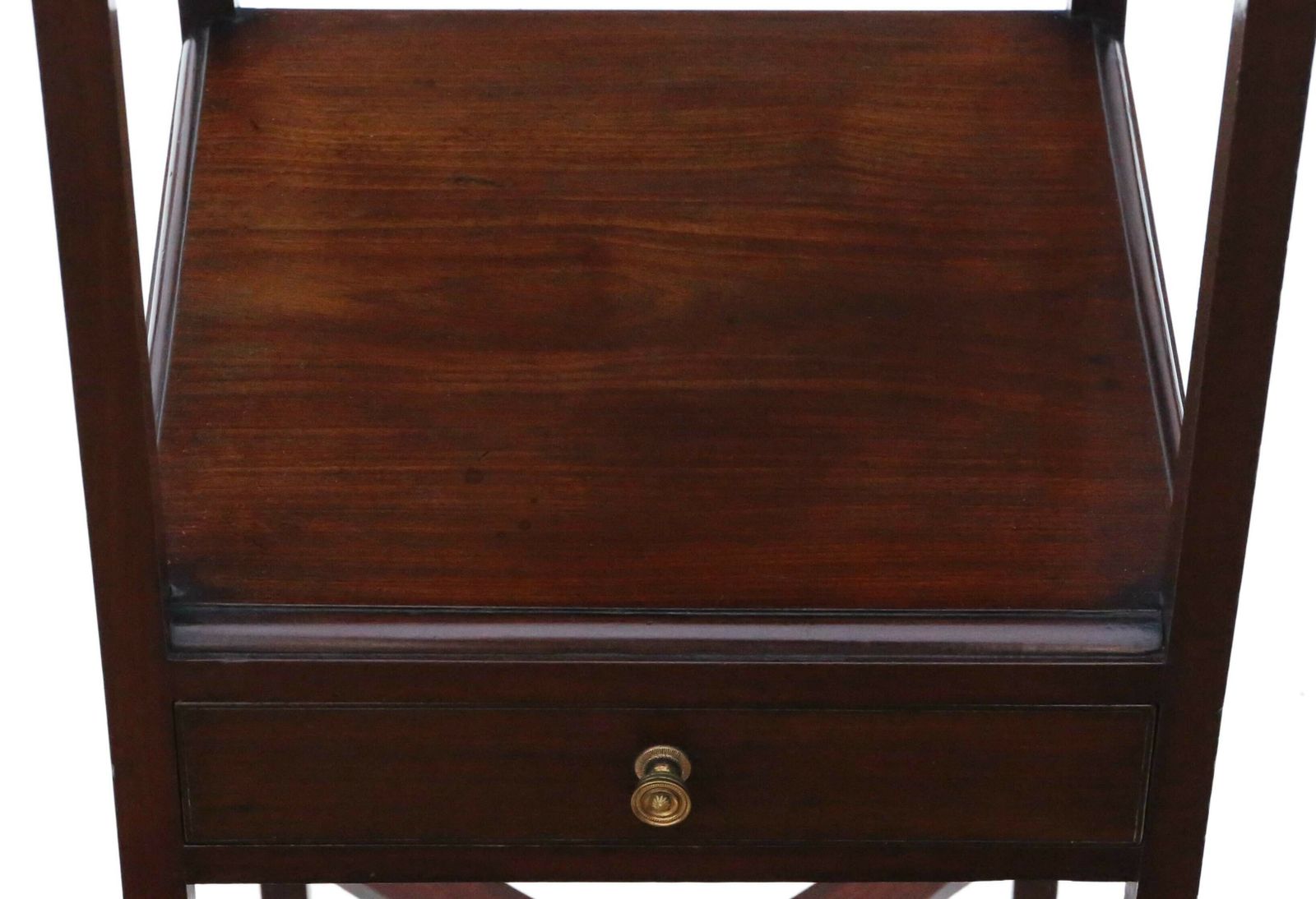 Antique Quality Mahogany Washstand Bedside Table Georgian Nightstand 19th Century photo for sale