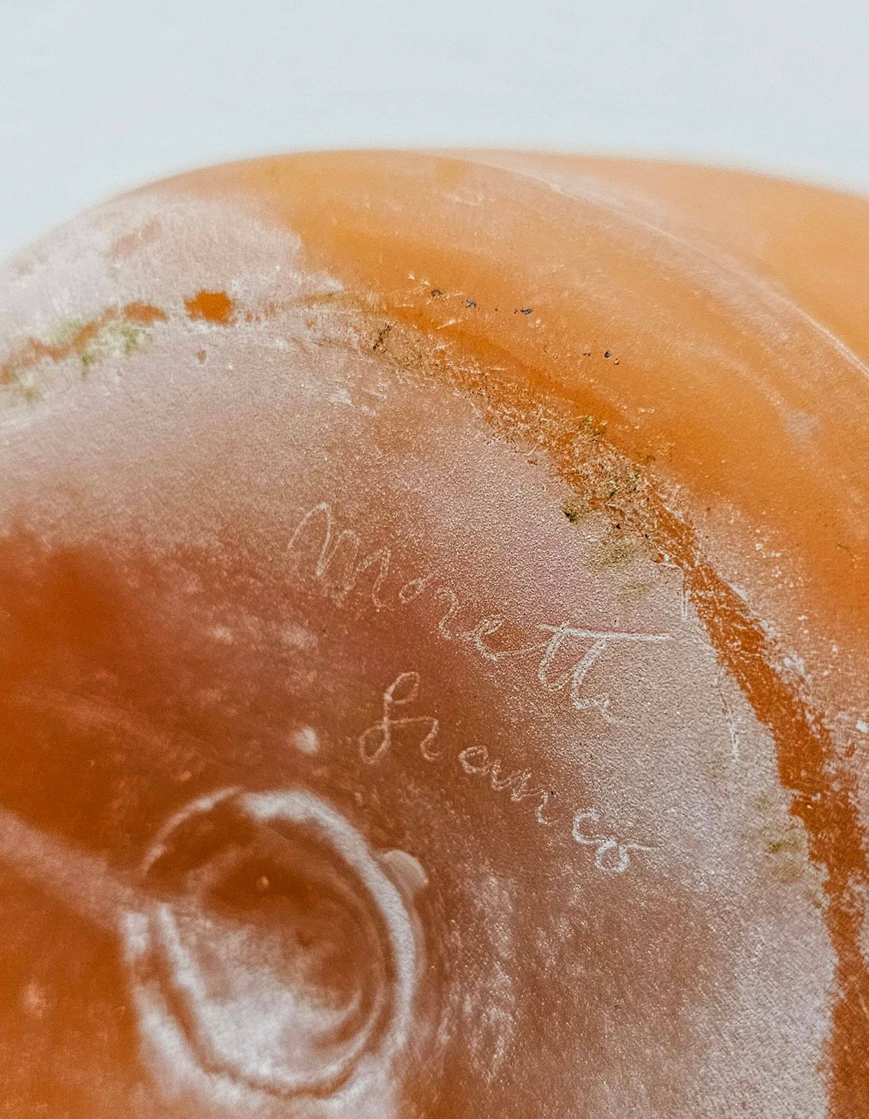 Large Murano Glass Scavo Vase Done In Bright Orange Glass Designed By Carlo Moretti // Stunning Murano Glass Vase // Made In Italy In 1970s photo buy