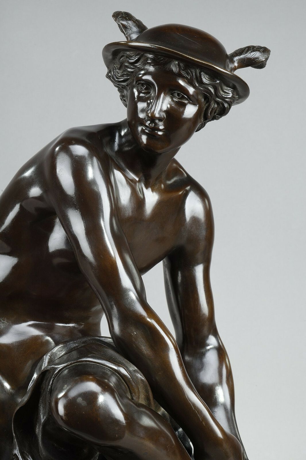 photo furniture Large Bronze After Pigalle, "Mercure Attachant Ses Talonnières", 19th Century