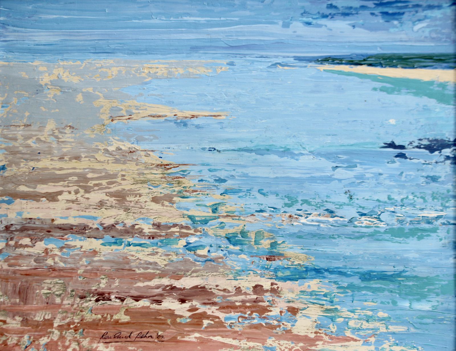 Rowland Behn (XX ): Hayle Estuary Cornwall, Acrylic On Board photo for sale