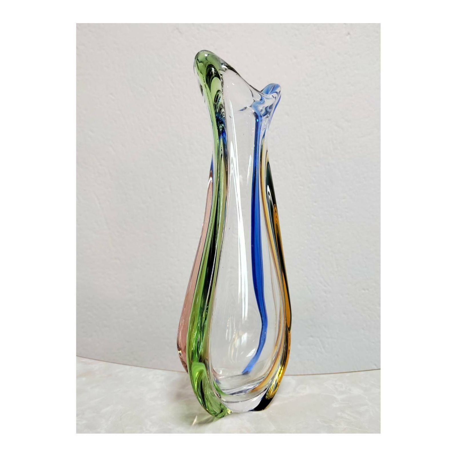 Czech Rhapsody Vase By František Zemek For Sklo Glass Factory // Made In Czechoslovakia In 1960s photo 135.0