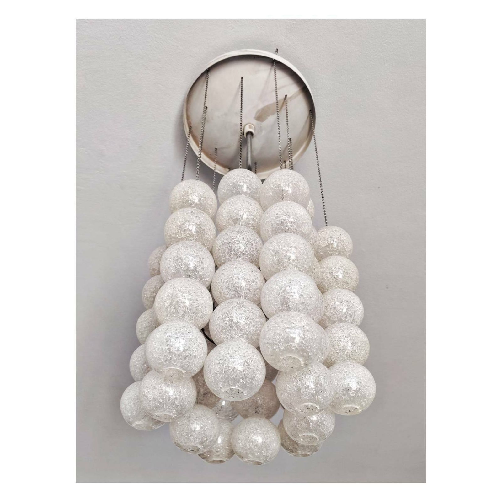 Rare Space Age Pendant Light By Napako, Model "Bubble" // Space Age Acrylic Chandelier // Made In Czechoslovakia In 1970s photo furniture