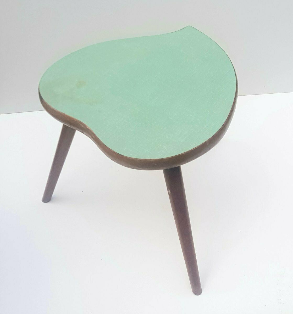Organic Wooden Flower Stand With Green Top, 1950s photo furniture