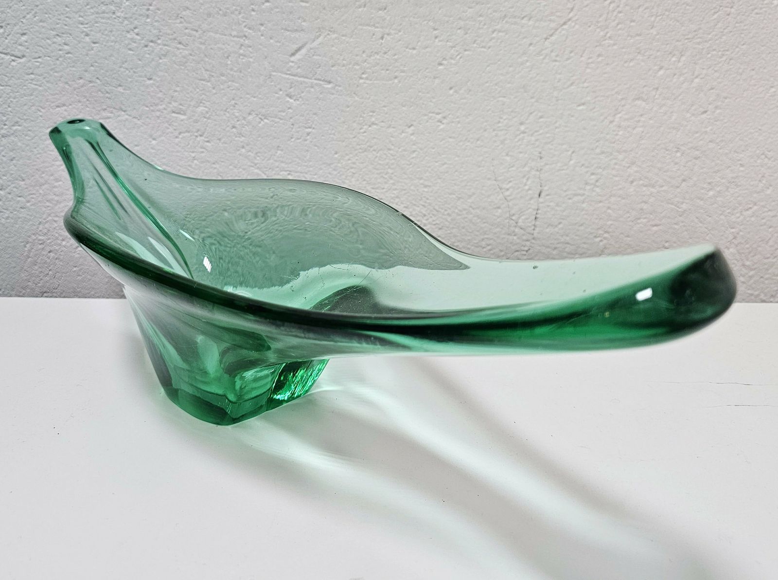 Gorgeous And Rare Xxl Green Murano Glass Bowl // Mid Century Modern Murano Vase Bowl // Handmade In Italy In 1960s photo furniture