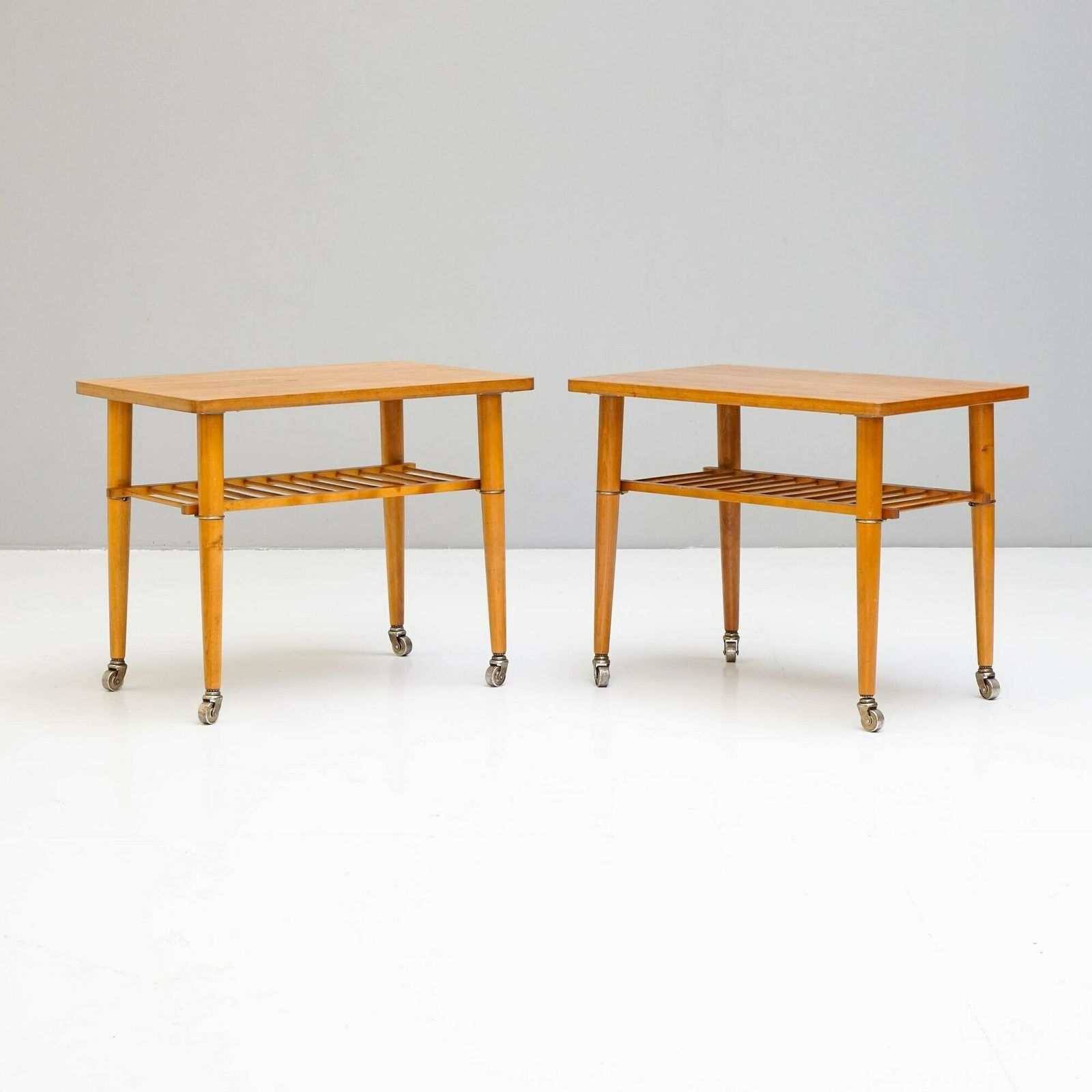 Pair Of Mid Century Swedish Occasional Side Tables photo vinterior
