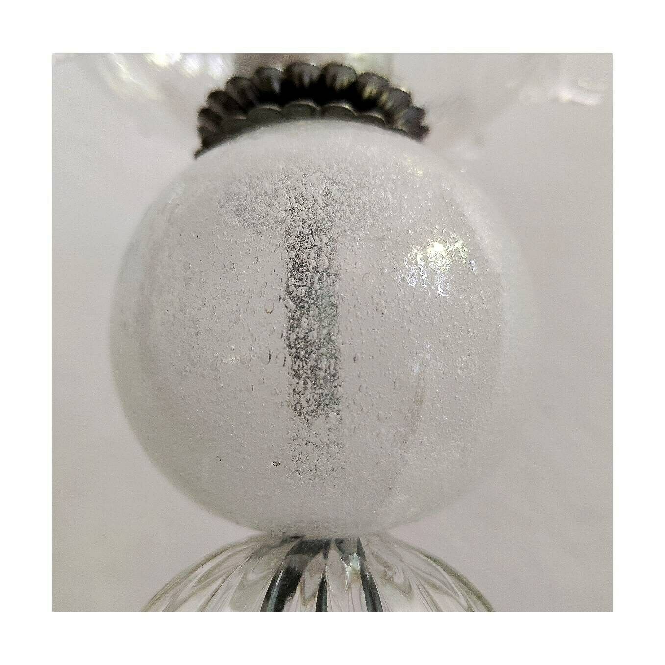 Rare Mid Century Modern Murano Glass Lamp // Handmade Accent Glass Lamp // Spiky Glass Lamp // Made In Italy In 1970s photo buy