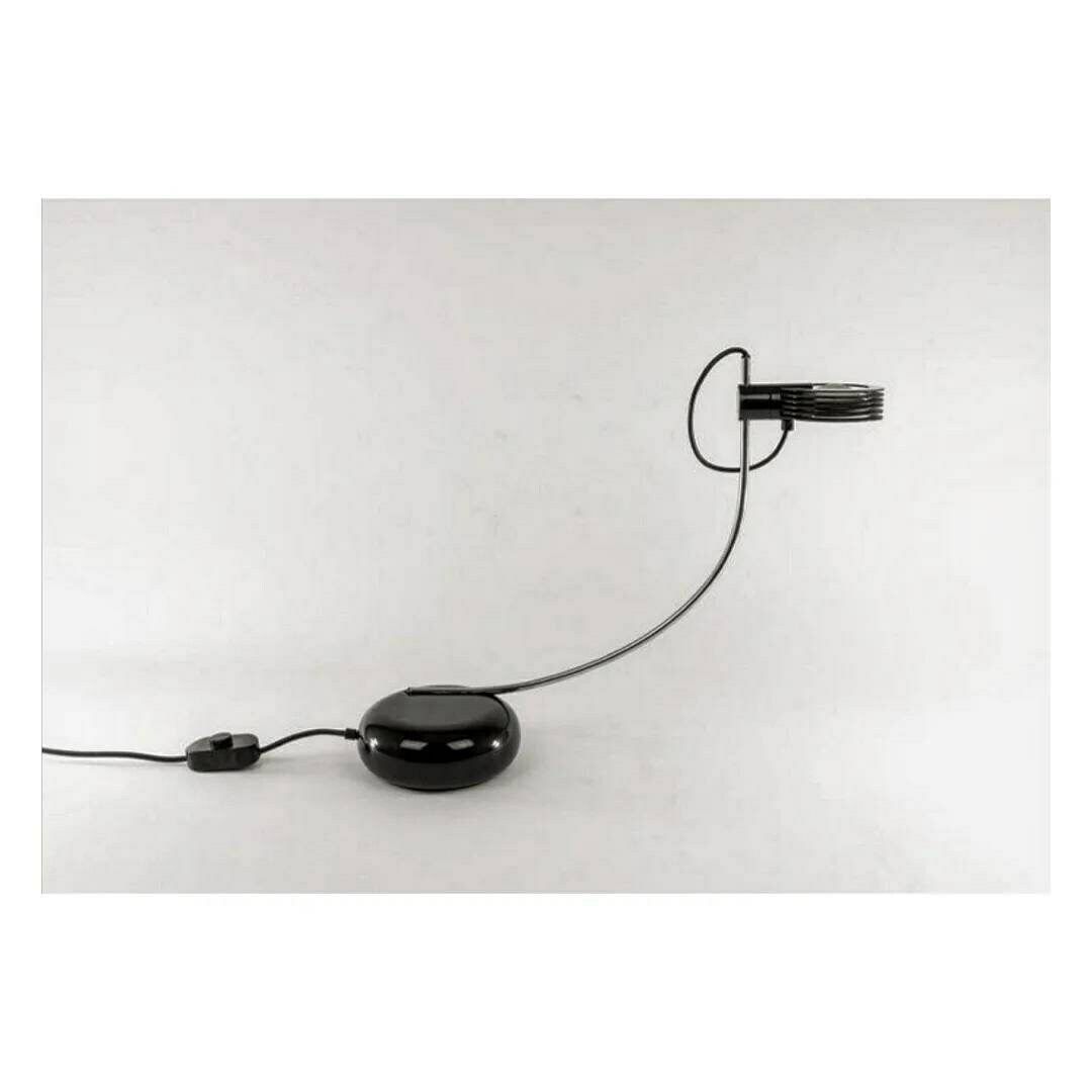 Space Age Halogen Lamp By Harvey Guzzini Model Cigno // Iguzzini Lamp // Black Guzzini Lamp // Made In Italy In 1970s photo for sale