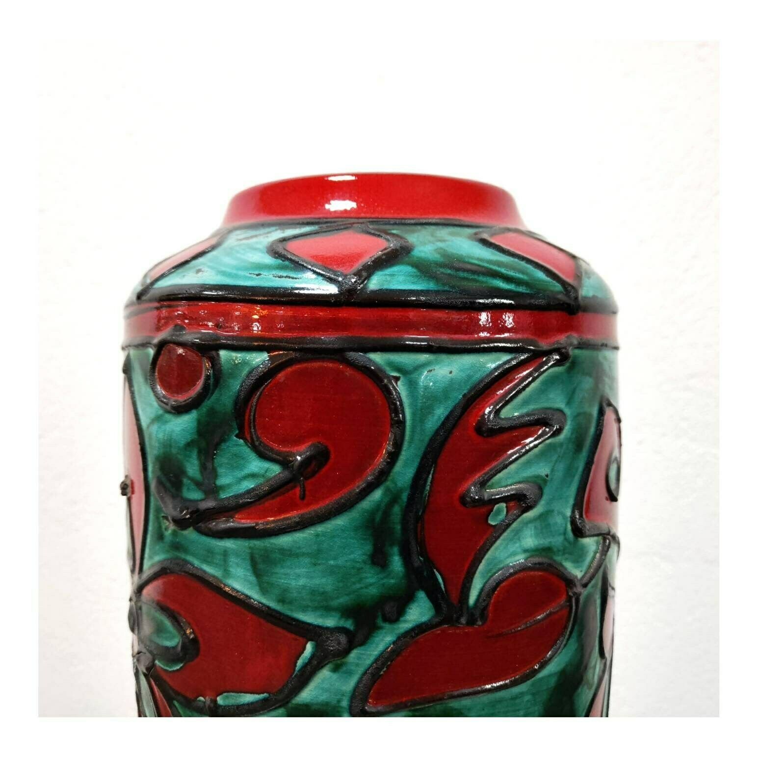 Extra Large And Very Rare Floor Vase By Scheurich // Mid Century Modern German Pottery Vase // Made In West Germany In 1960s photo furniture