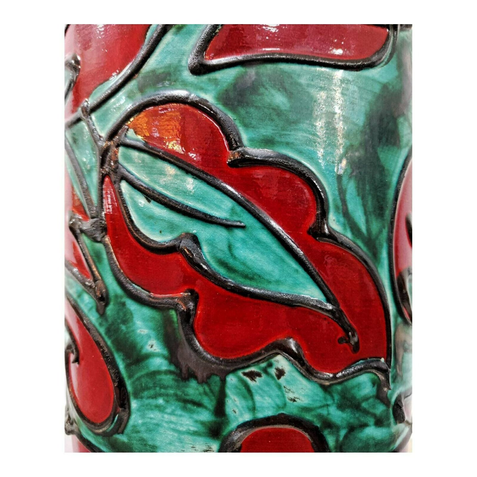 Extra Large And Very Rare Floor Vase By Scheurich // Mid Century Modern German Pottery Vase // Made In West Germany In 1960s photo vinterior