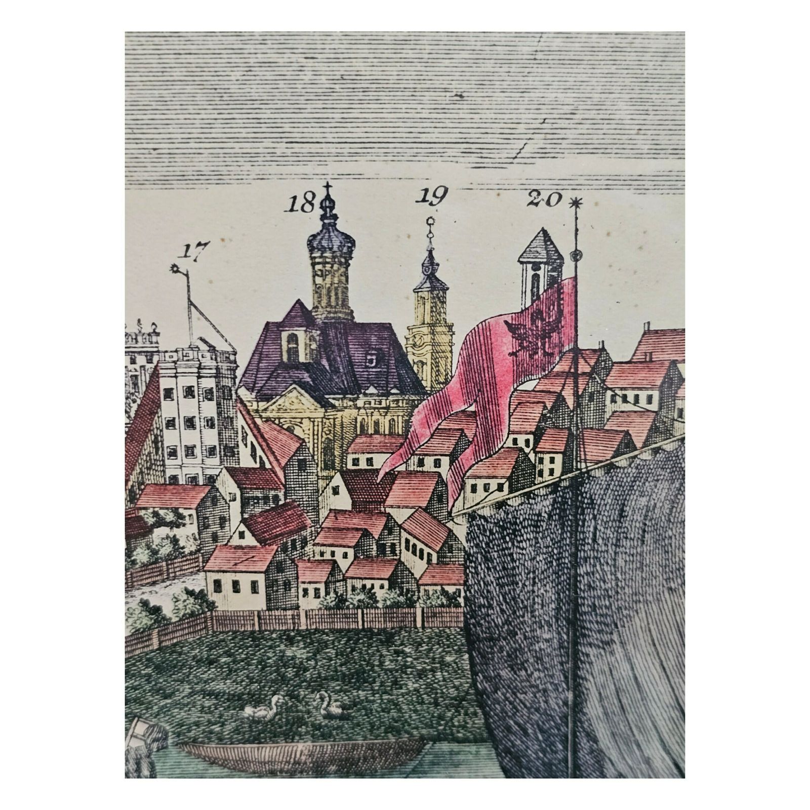 Copper Print Of A Panoramic View Of Berlin And Spree River With With Description Of All Important Buildings, By Johann Friedrich Probst photo Art