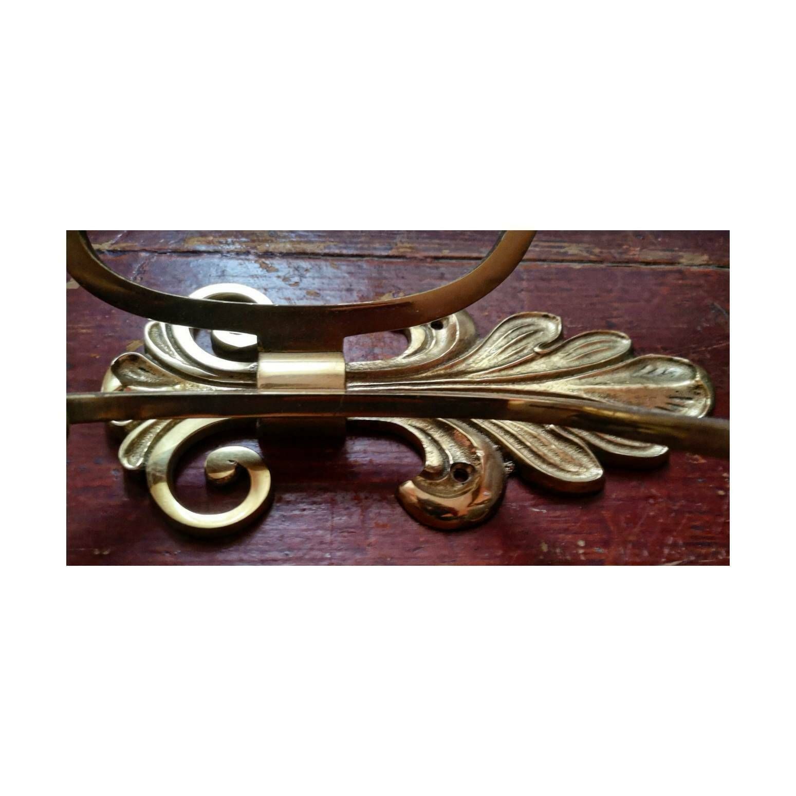 Hollywood Regency Brass Coat Hook // Double Coat Hook In Brass // Large Elegant Double Coat Hook // Made In France In 1950s photo furniture
