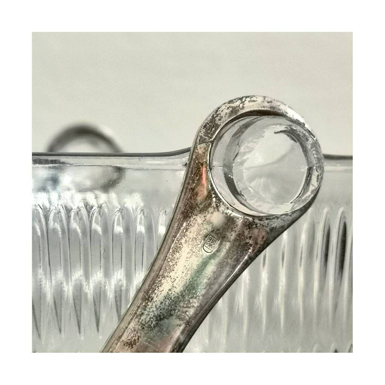 Mid Century Modern Ice Backet By Wmf // Silver Plated Crystal Ice Bucket By Wmf // Made In West Germany In 1960s photo buy