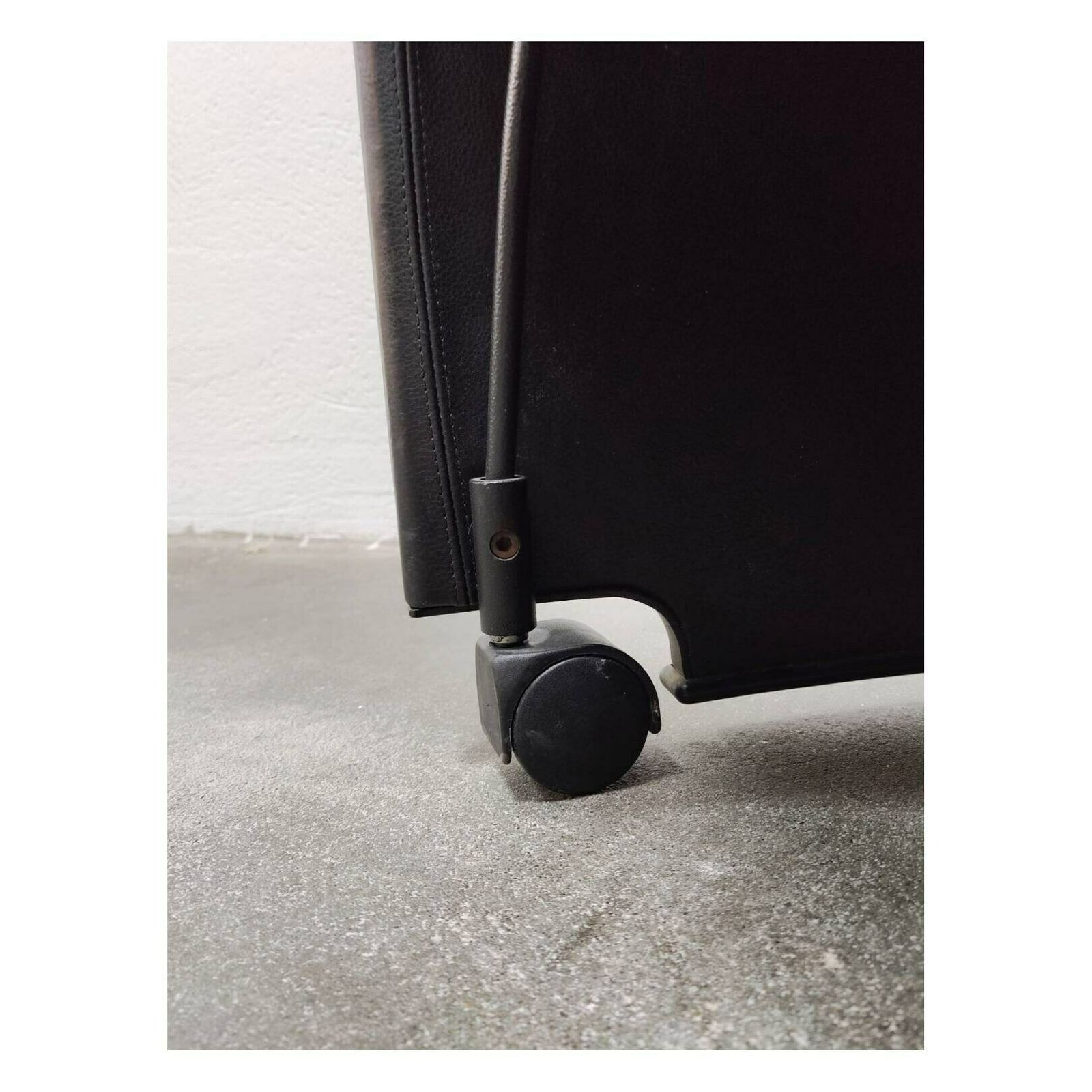 photo for sale 1of4 Leather Armchairs By Afra And Tobia Scarpa // Postmodern Armchairs With Wheels For Maxalto Artona Collection // Made In Italy In 1985