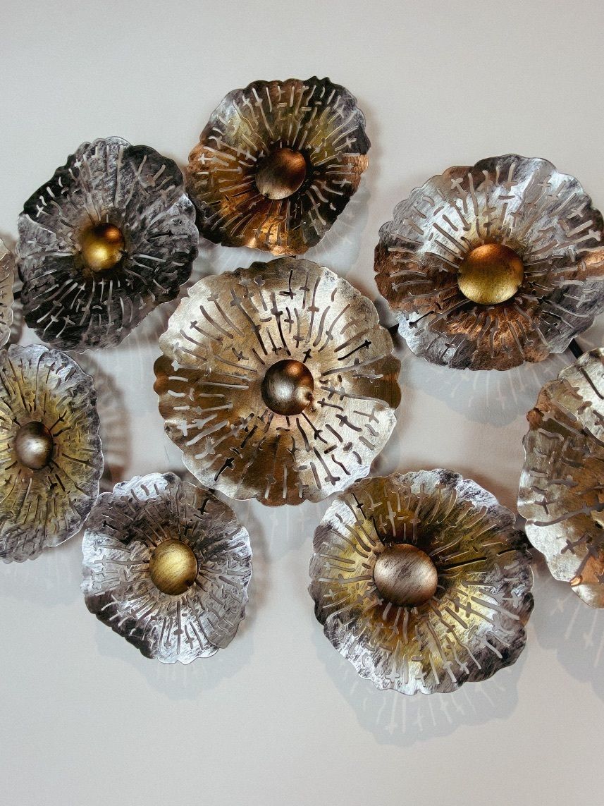 Xl Metal Flower Sculpture For The Wall – 72 Cm photo 95.94