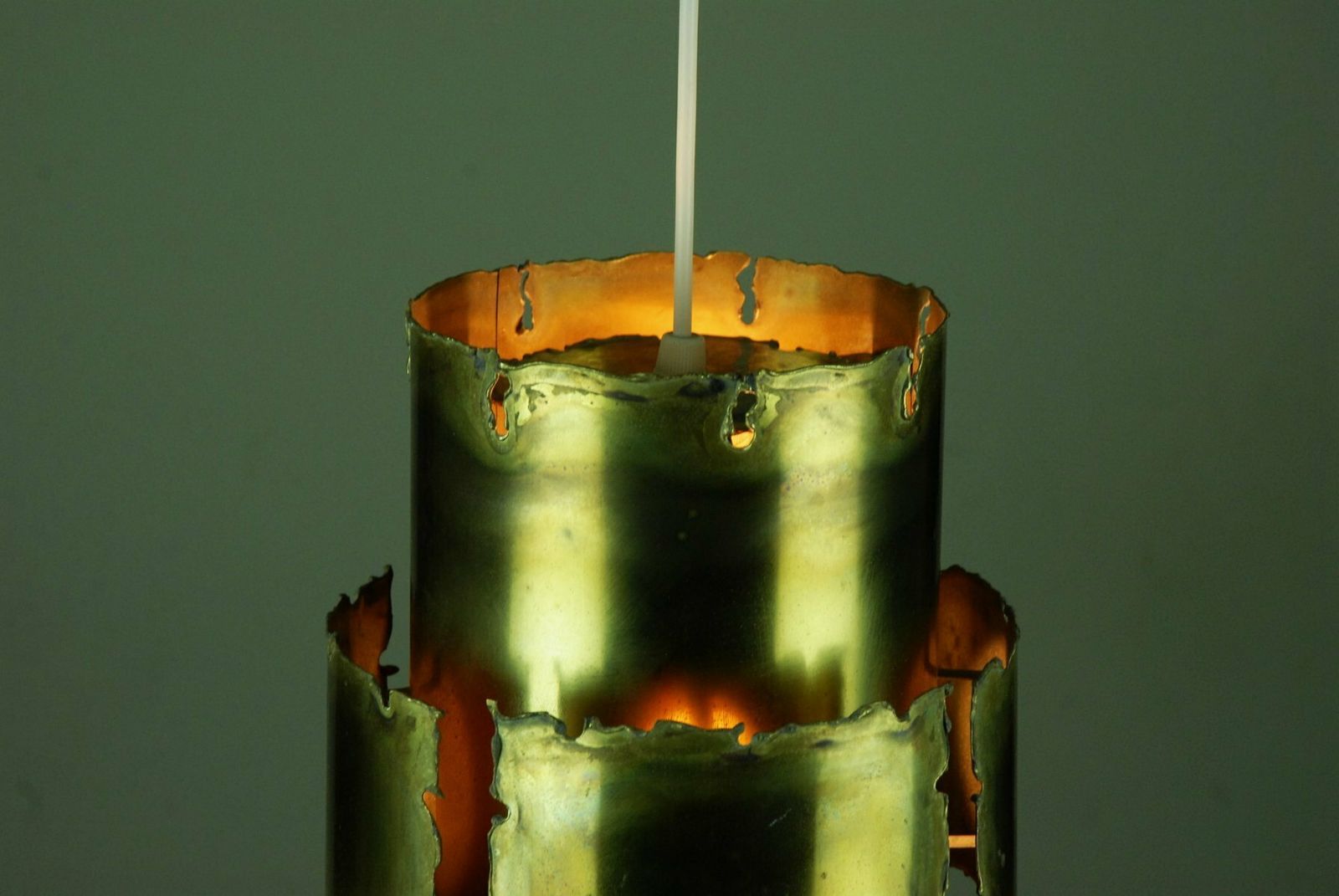 Danish Brass Pendant Lamp By Svend Aage Holm Sørensen For Thea Metal, 1960s. photo vintage