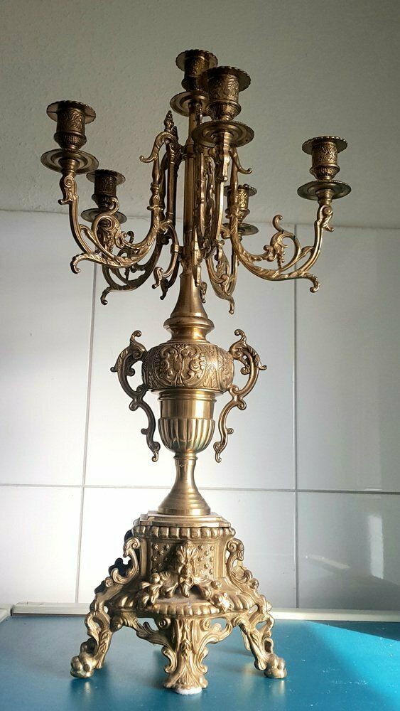 Baroque Six Armed Candle Holder Made Of Brass photo furniture