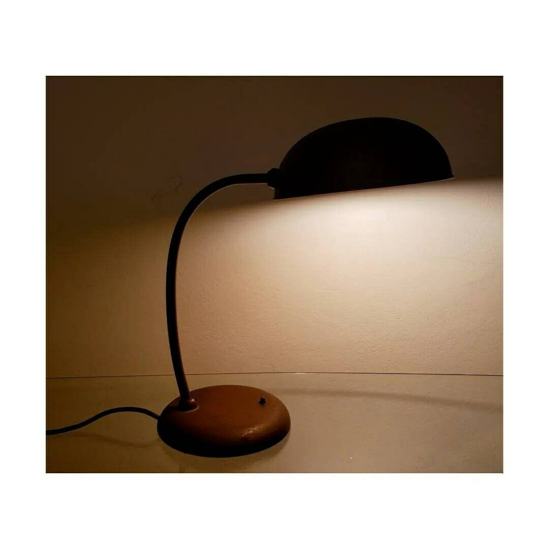Rare Bauhaus Desk Lamp By Gecos // Vintahe Semi Adjustable Desk Lamp // Bauhaus Design // Made In Germany In 1940s photo furniture