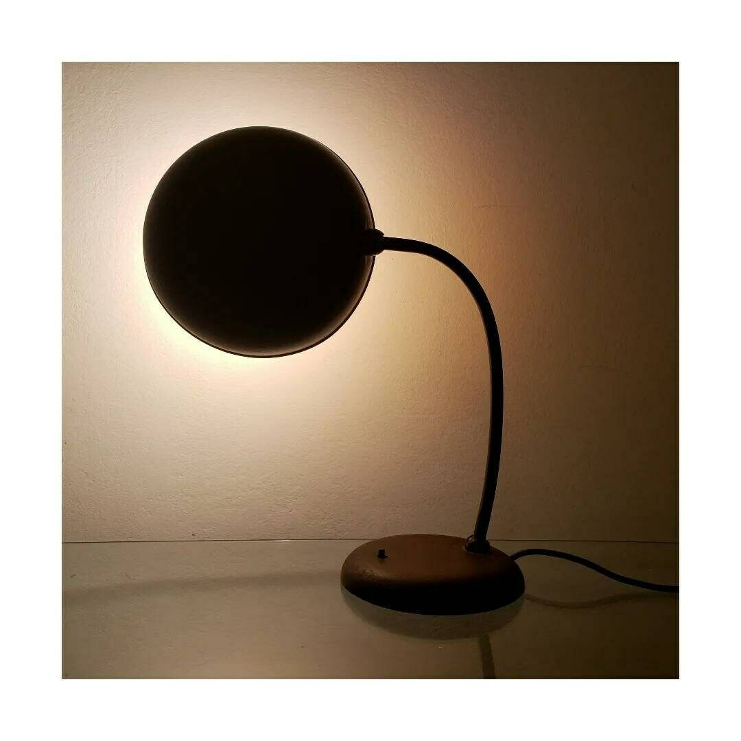 Rare Bauhaus Desk Lamp By Gecos // Vintahe Semi Adjustable Desk Lamp // Bauhaus Design // Made In Germany In 1940s photo 450.0