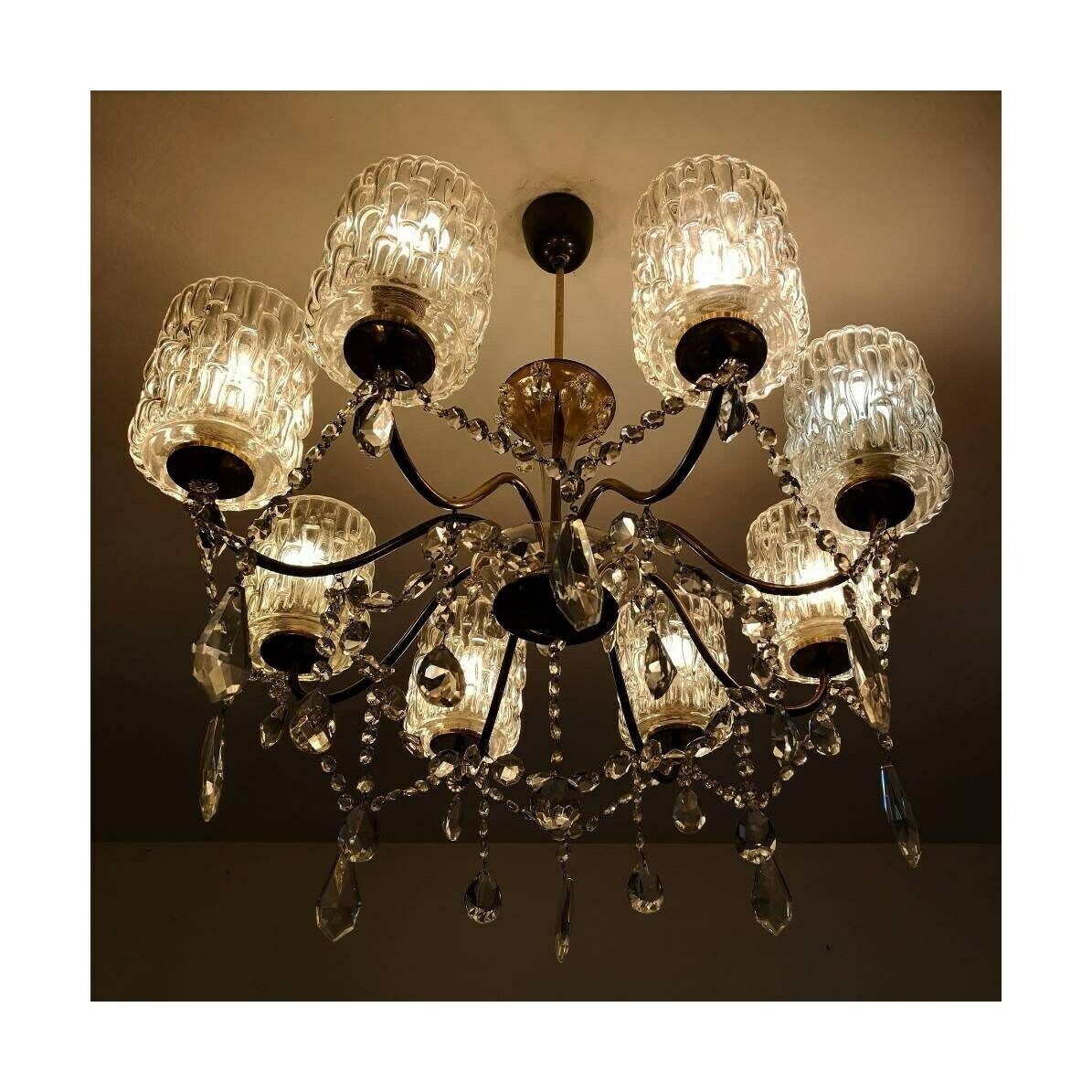Mid Century Modern Crystal Chandelier By Rupert Nikoll // Vintage Crystal Chandelier // Luxurious Crystal Chandelier // Made In Austria photo 3200.0
