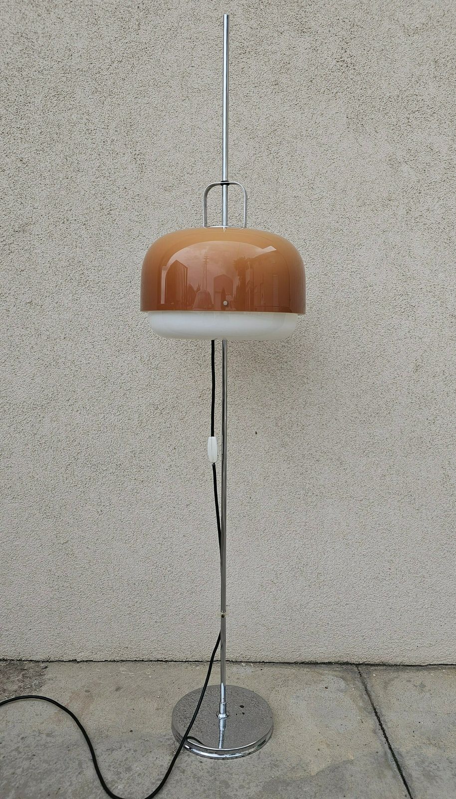 Rare Guzzini Floor Lamp Model Medusa In Cappuccino Color / Luigi Massoni For Guzzini Floor Lamp // Guzzini Medusa Lamp // Made In Yugoslavia photo Lighting