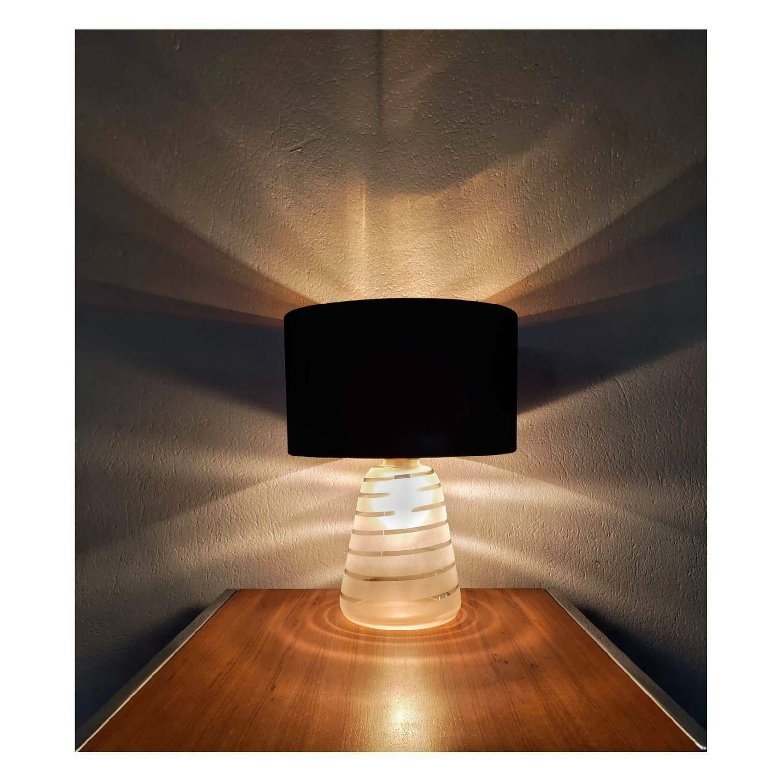 Mid Century Modern Table Lamp By Carlo Nason (Attrb) // Murano Glass Table Lamp // Made In Italy In 1960s photo 405.0