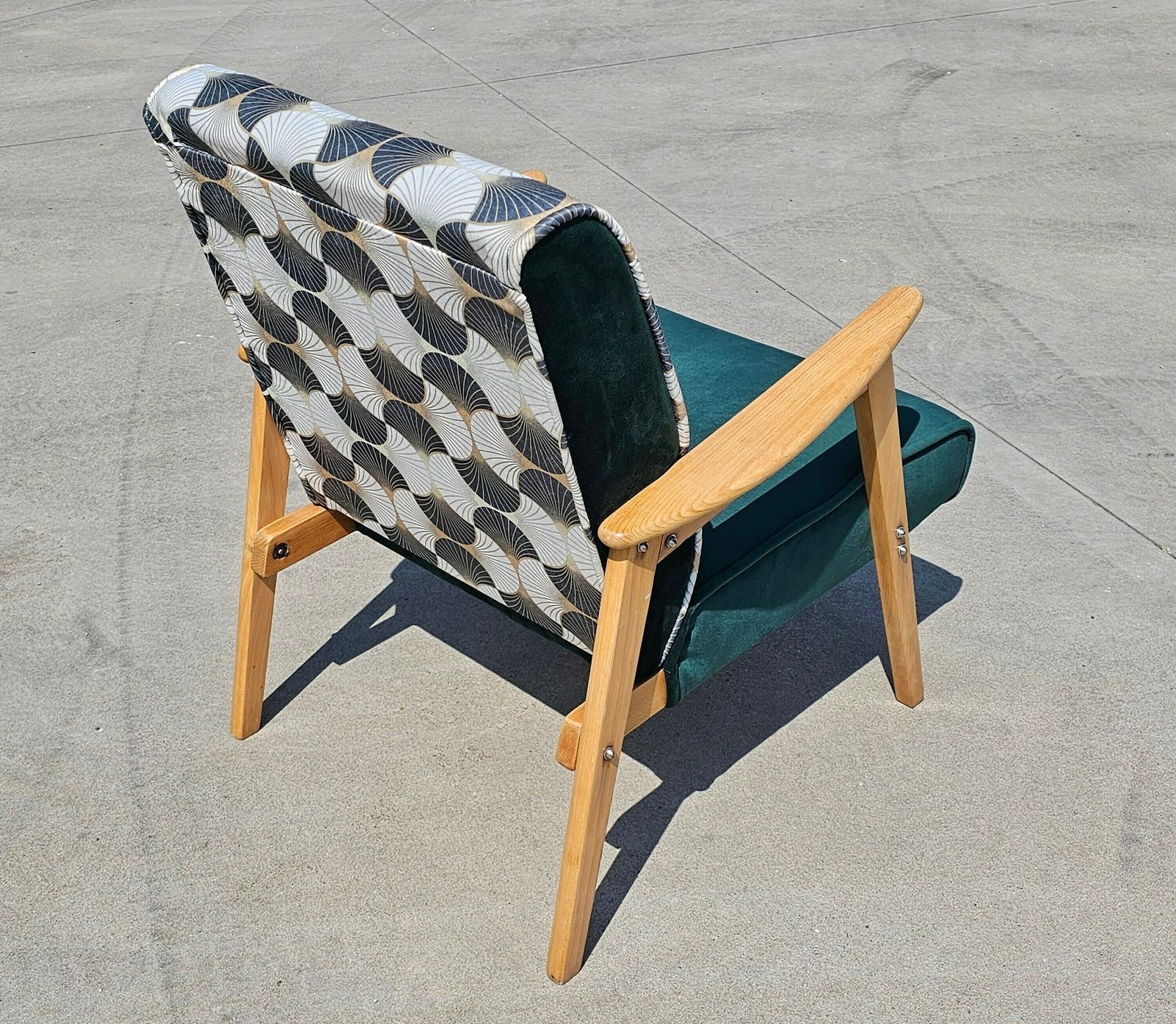 Pair Of Mid Century Modern Armchairs // Reupholstered Mid Century Armchairs // Made In Yugoslavia In 1960s photo vintage