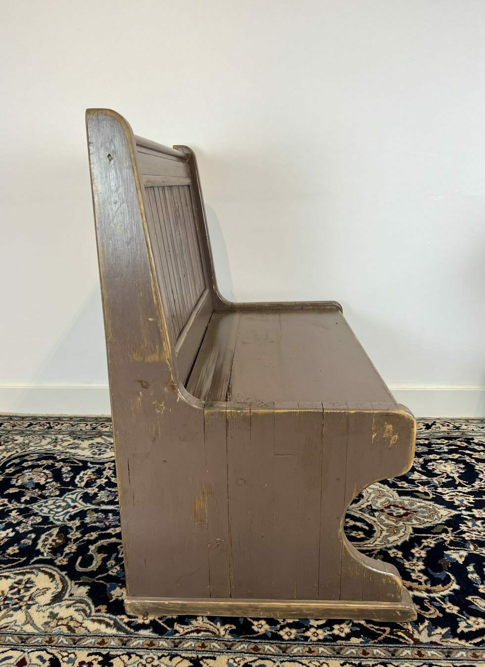Brocante Set Of Table And Bench, 1960's photo vintage