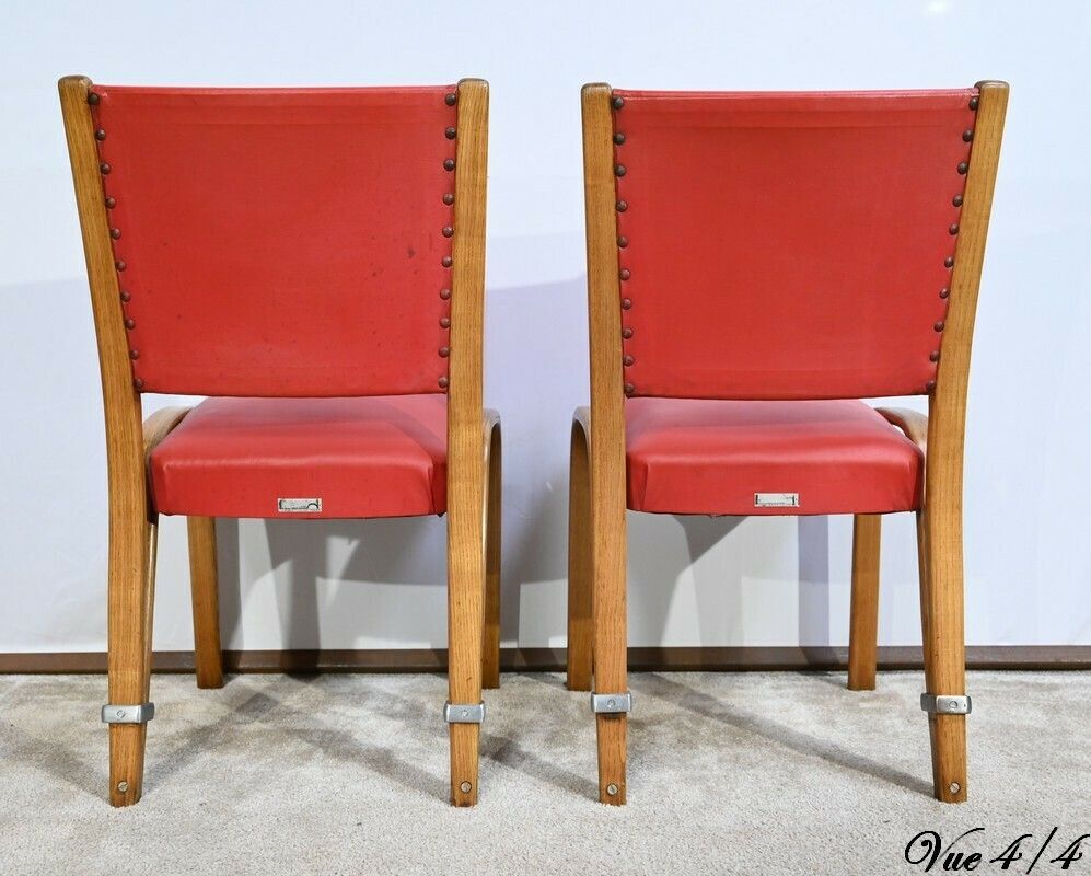 1271.02 Pair Of “Bow Wood” Chairs, Signed H.Steiner – 1950 photo