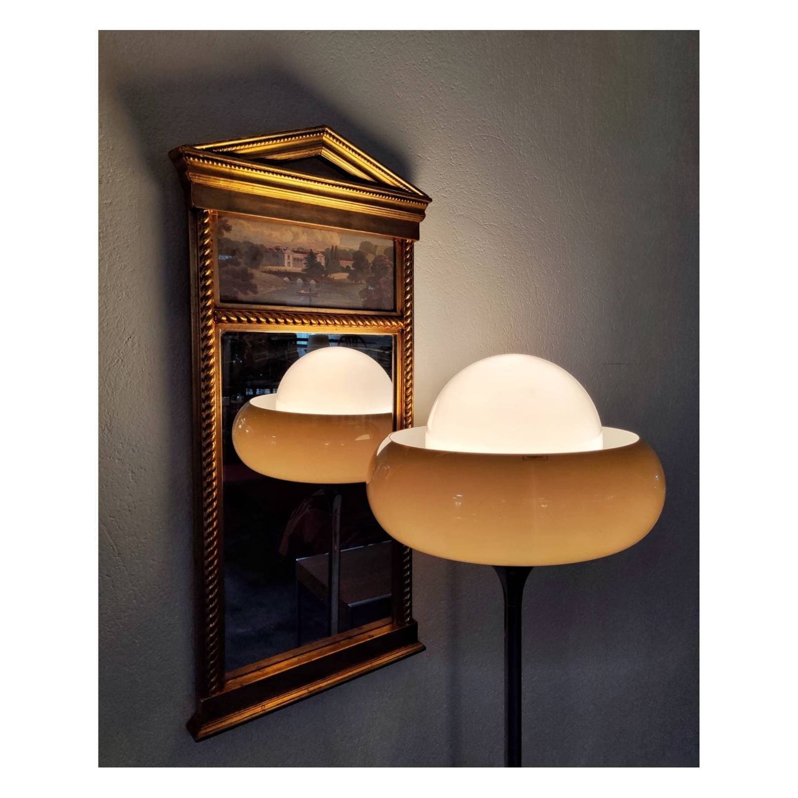 Large Tulip Floor Lamp By Harvey Guzzini Studio // Guzzini Floor Lamp // Guzzini For Meblo // Made In Yugoslavia