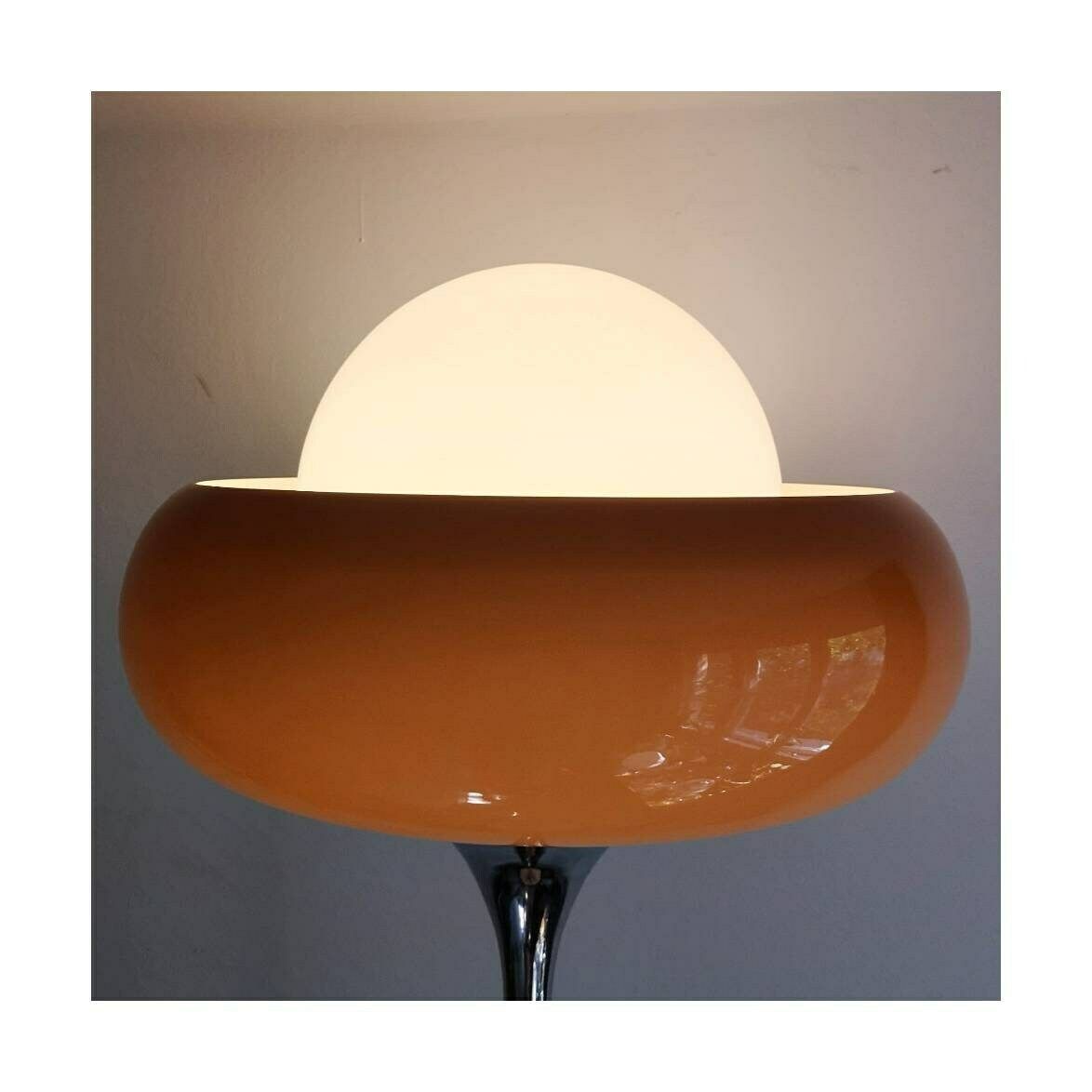 Large Tulip Floor Lamp By Harvey Guzzini Studio // Guzzini Floor Lamp // Guzzini For Meblo // Made In Yugoslavia photo vinterior