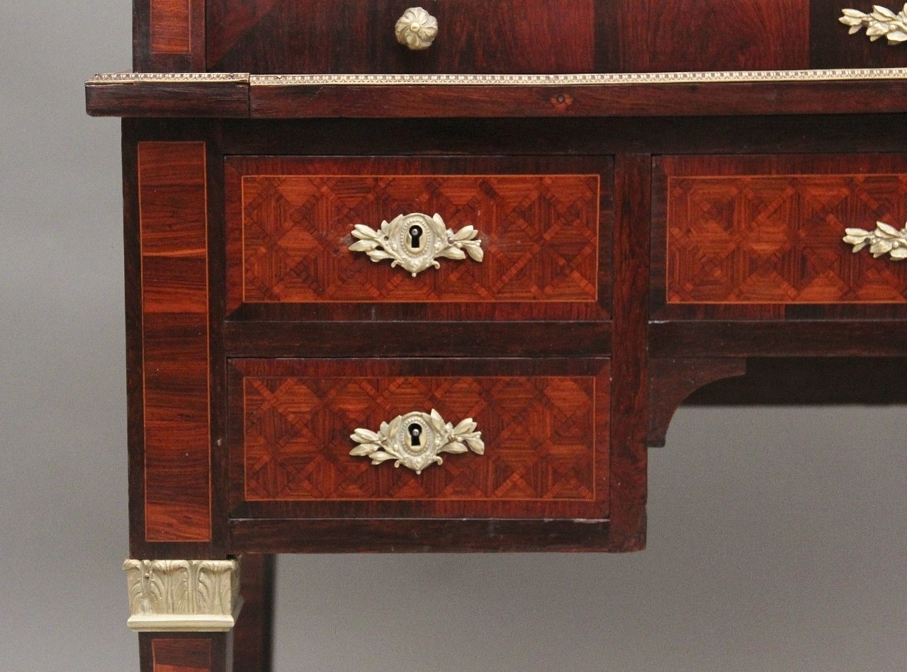 photo vinterior 19th Century French Kingwood Cylinder Desk