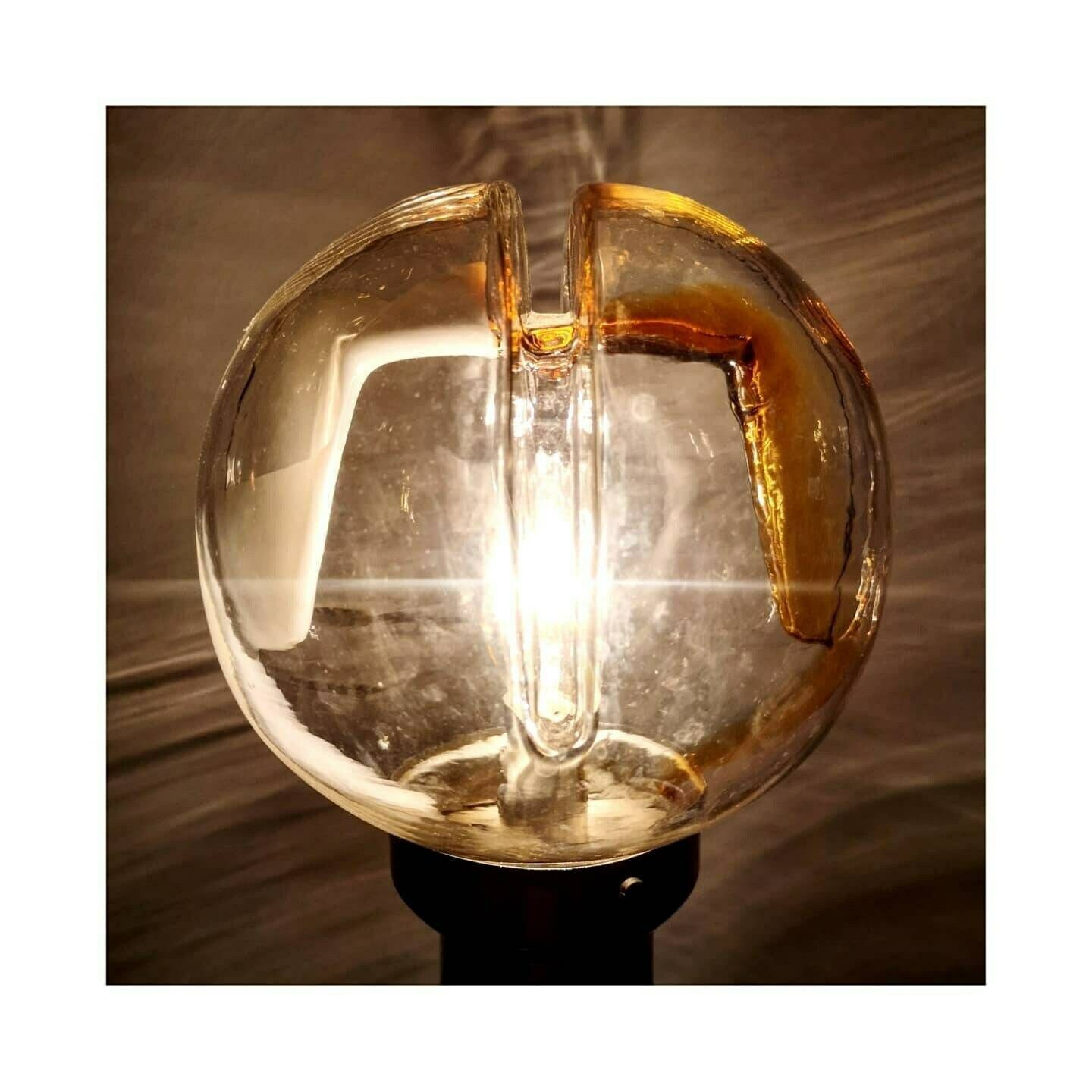 Pair Of Mazzega Accent Lamps // Made In Italy // Mazzega Glass Shades // Mazzega Murano Glass // Italian Designer Lamps photo 700.0
