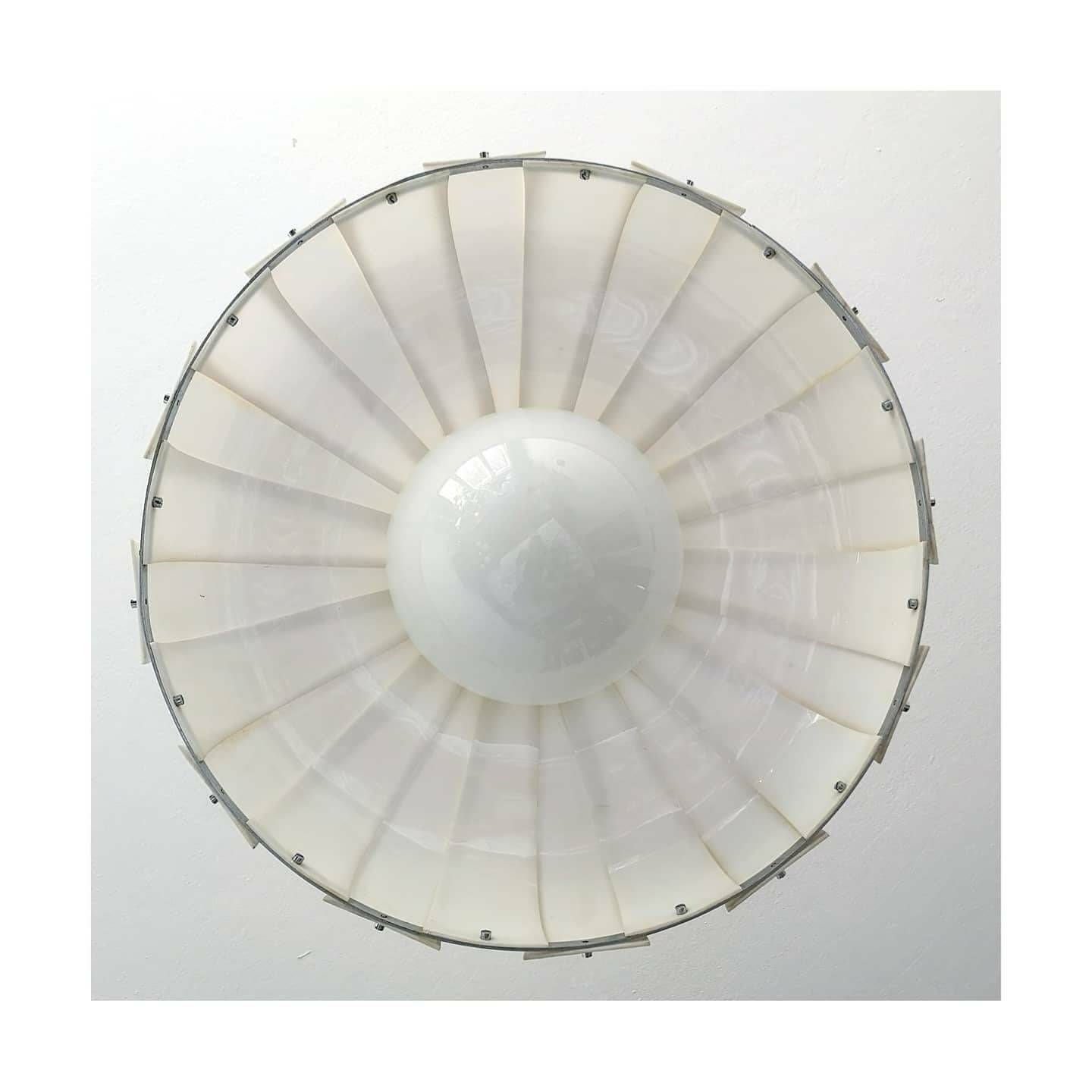 1970s Space Age Pendant Light By Meblo Guzzini Cooperation // Large Space Age Chandelier // Made In Yugoslavia photo vintage