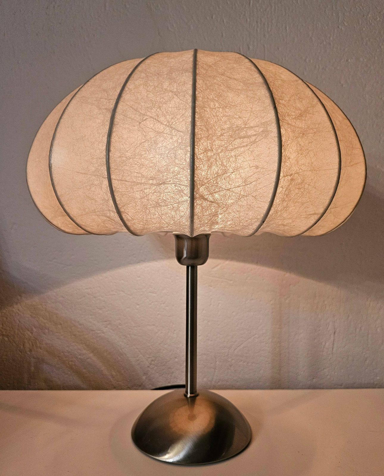 Mid Century Modern Cocoon Table Lamp In Style Of Castiglioni With Touch Sensor For 3 Levels Of Light Intensity Made In Italy In 1970s