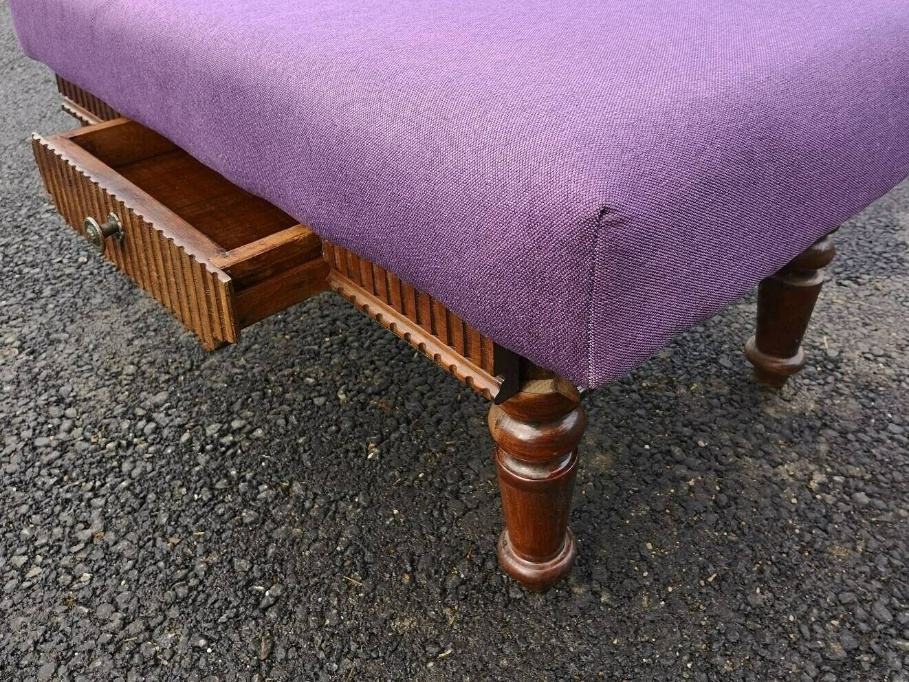 1800s Footrest Or A Small Ottoman // Antique Tabouret // Antique Footrest photo Furniture