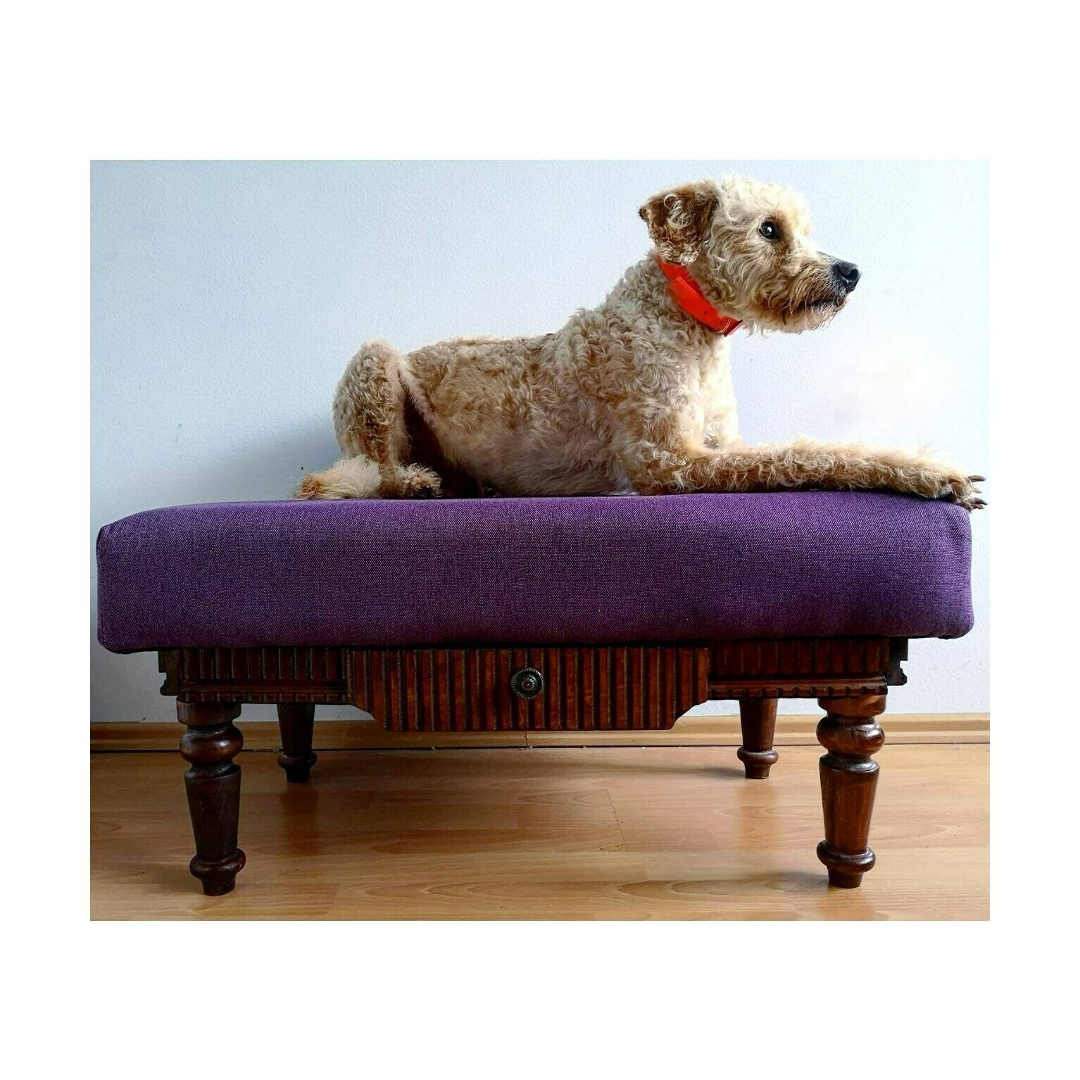 1800s Footrest Or A Small Ottoman // Antique Tabouret // Antique Footrest photo vinterior