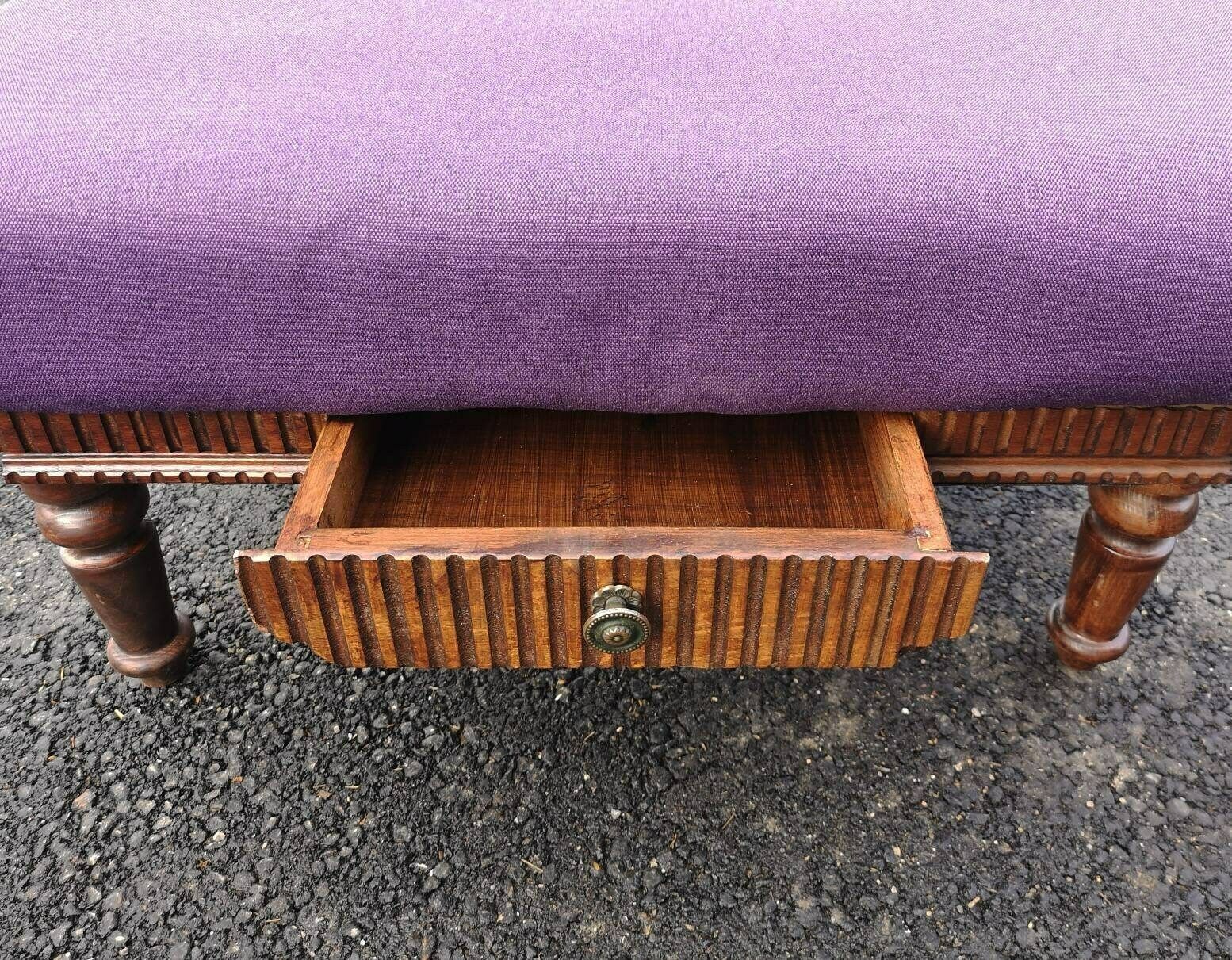 1800s Footrest Or A Small Ottoman // Antique Tabouret // Antique Footrest photo vintage