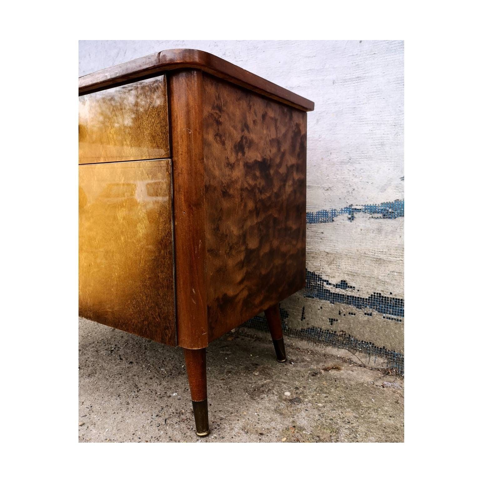 Mid Century Modern Nightsand // Vintage Nightstand, Made In West Germany, 1960s photo Furniture