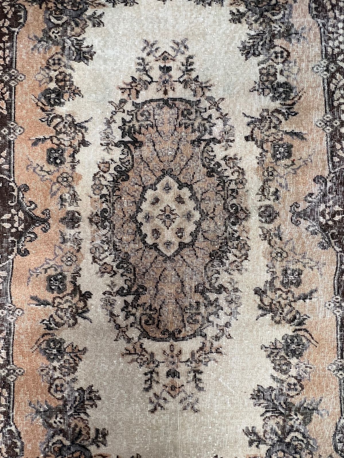 Brown And Pink Vintage Yuruk Carpet 112 X 207 Cm – Brown And Pink Vintage Yuruk Carpet 112 X 207 Cm, 1960's photo vintage