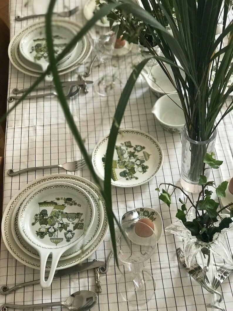 Figgjo Flint 4 Borden Market Turi Scandinavisch Design Brood En Boter photo vintage