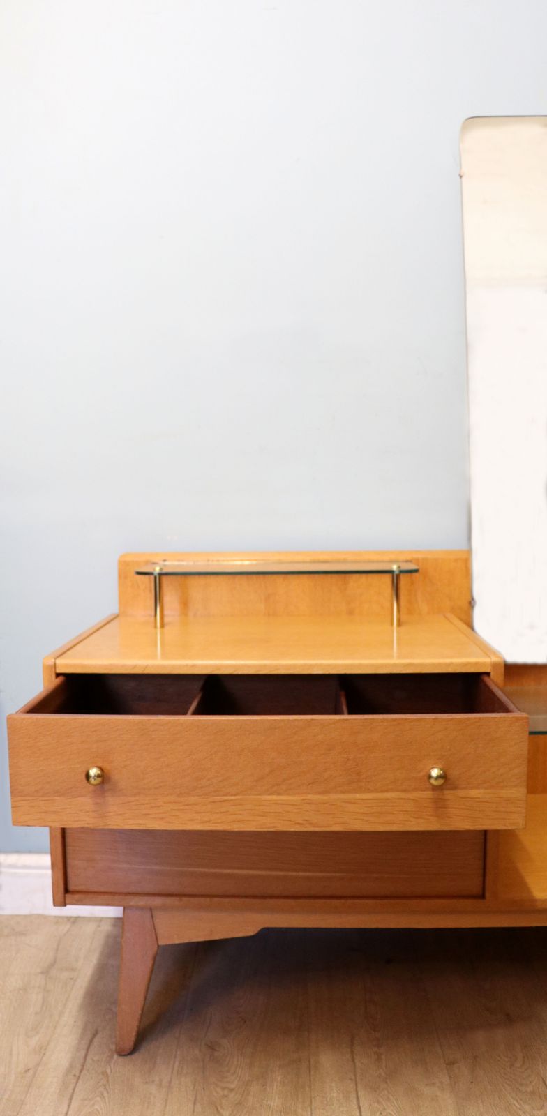 photo buy A Lovely & Unusual Light Oak Dressing Table By G Plan.