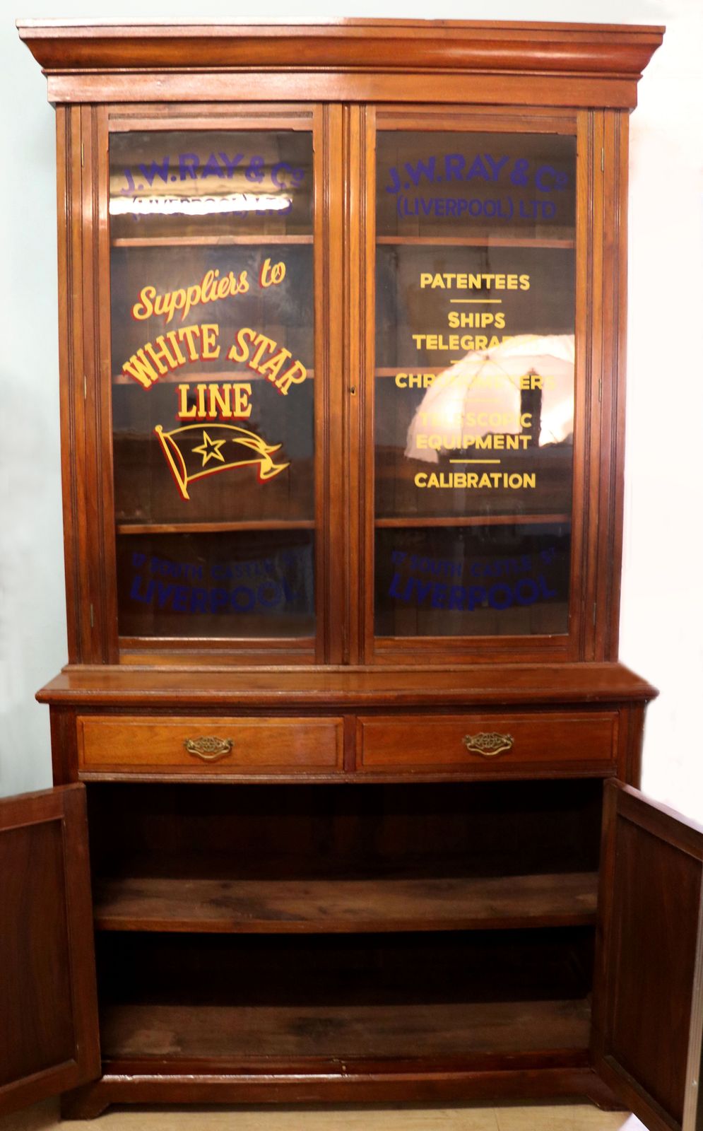 A Wonderful Late 19th Century American Walnut Bookcase Cabinet photo 1195.0