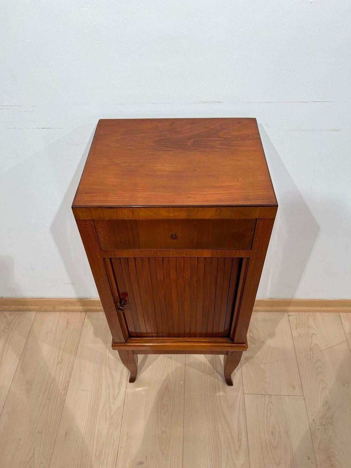 Biedermeier Pillar Cabinet, Cherry Veneer, South Germany Circa 1820 photo for sale