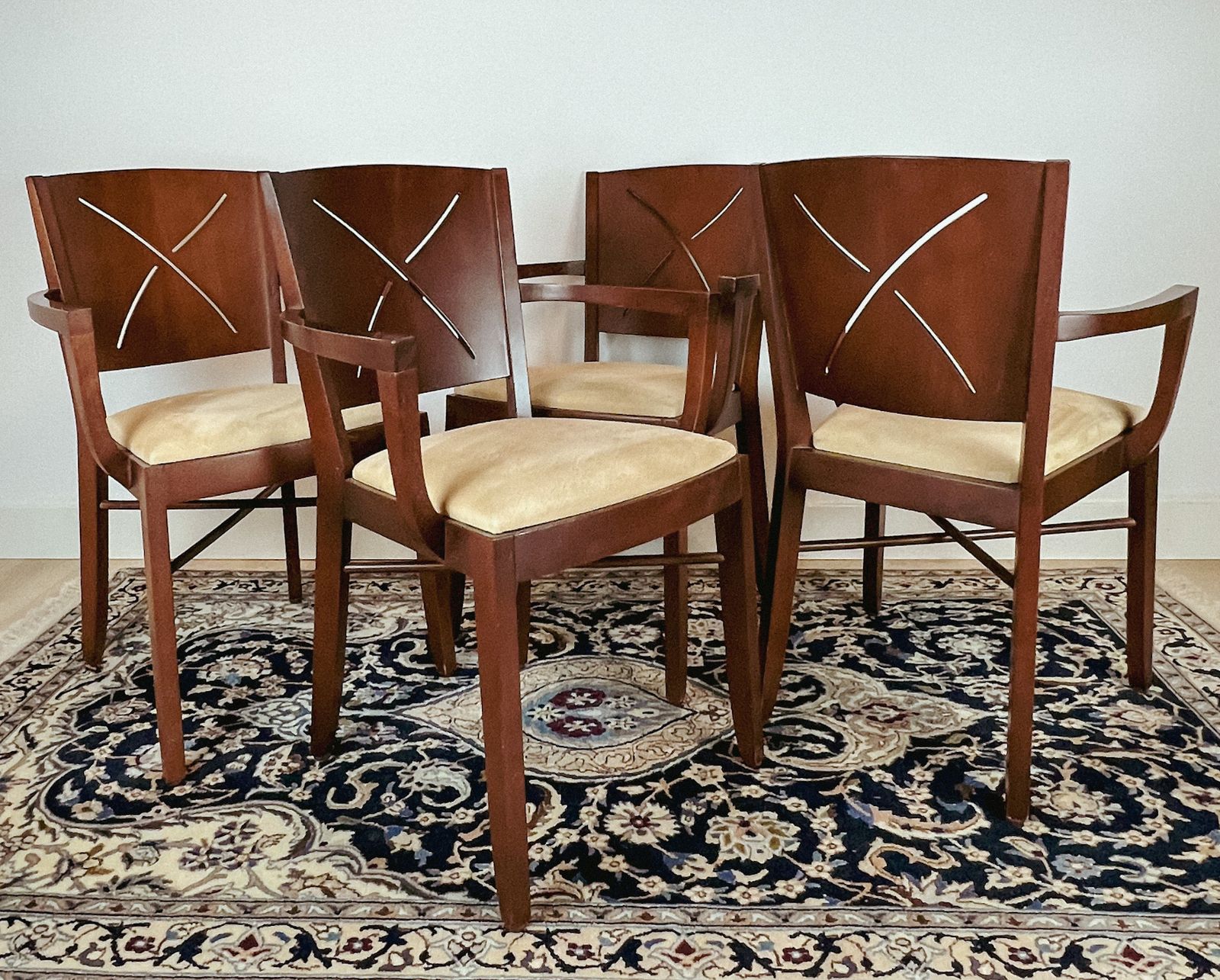 898.56 Elegant Set Of 4 Andreu World Dining Room Chairs – Elegant Set Of 4 Andreu World Dining Room Chairs, 1960's photo