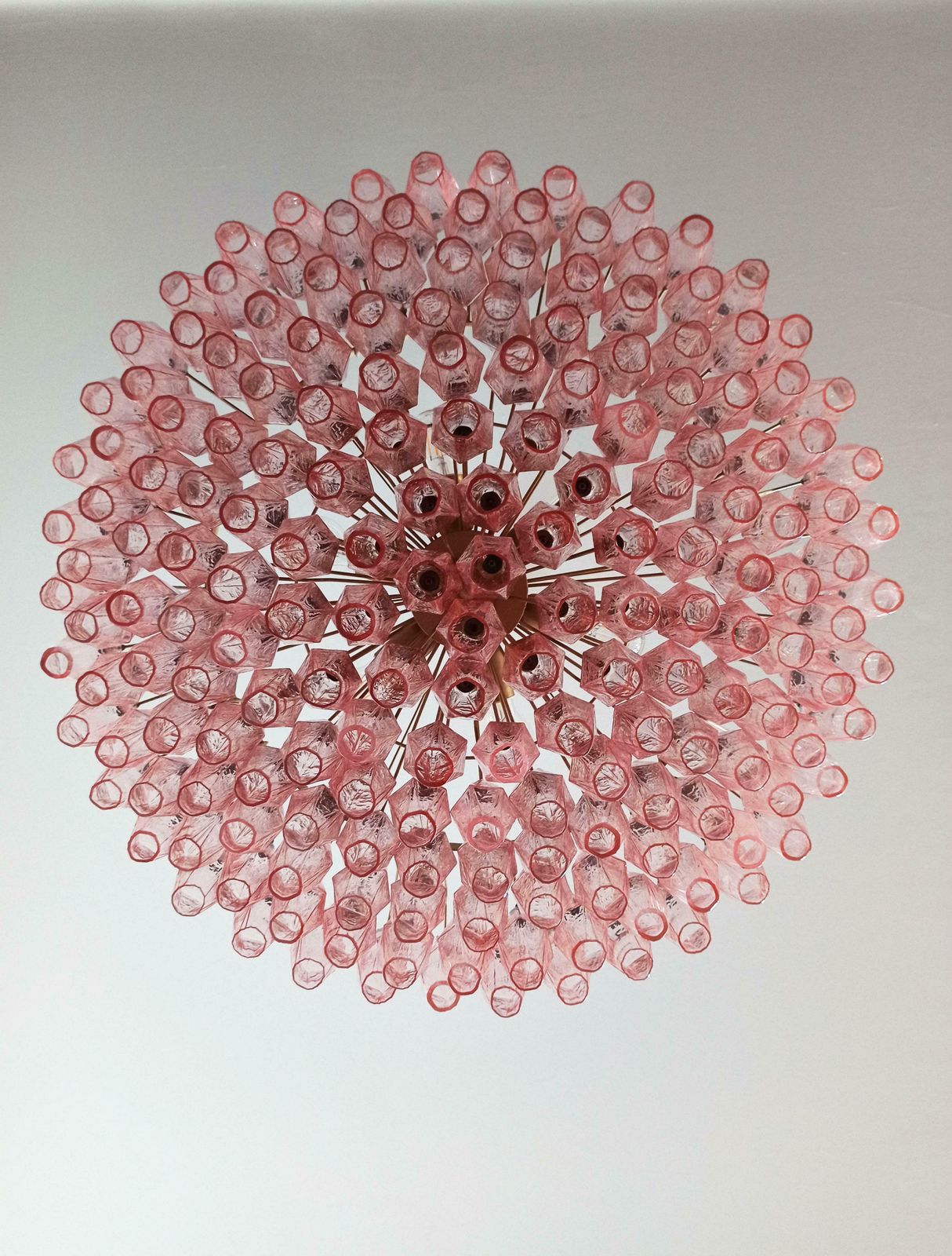 photo for sale Charming Murano Glass Chandelier   185 Pink Poliedri